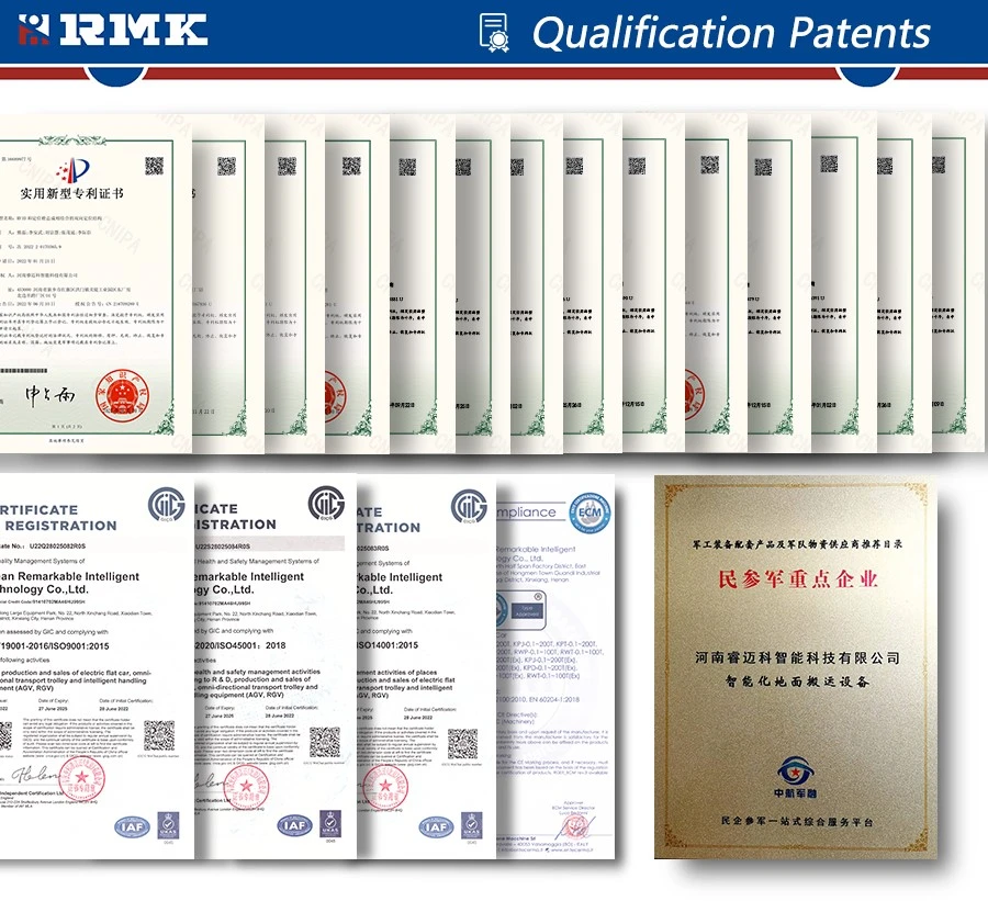 qualifications patents for trackless transport cart